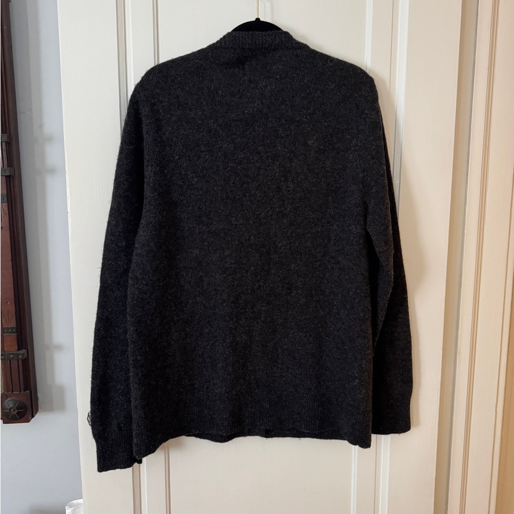 Pendleton Charcoal Cardigan Sweater Washable Wool - Picture 6 of 10